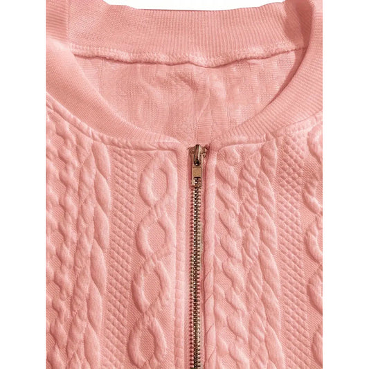 Bomber Jackets For Women Cute Jacquard Coats Lightweight Zip Up Jackets Dressy Casual