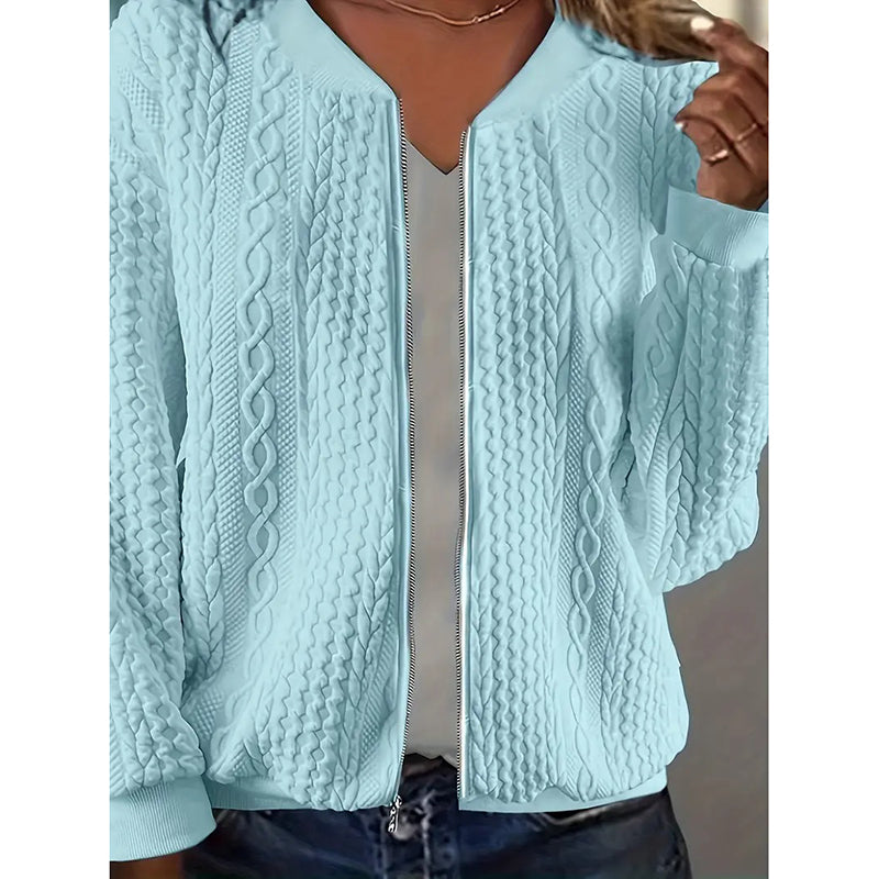 Bomber Jackets For Women Cute Jacquard Coats Lightweight Zip Up Jackets Dressy Casual